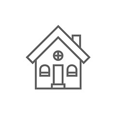 Image showing Detached house line icon.