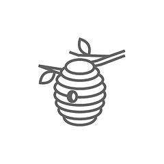 Image showing Bee hive line icon.