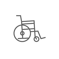 Image showing Wheelchair line icon.