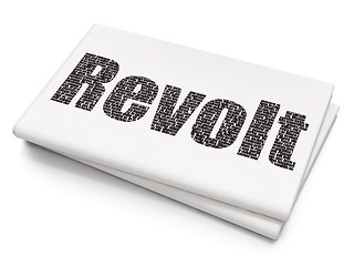 Image showing Politics concept: Revolt on Blank Newspaper background