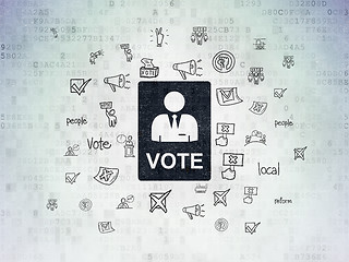 Image showing Politics concept: Ballot on Digital Paper background