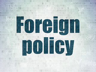 Image showing Politics concept: Foreign Policy on Digital Paper background