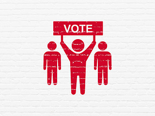 Image showing Politics concept: Election Campaign on wall background