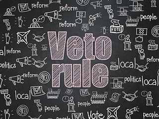 Image showing Political concept: Veto Rule on School Board background