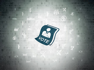 Image showing Political concept: Ballot on Digital Paper background