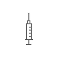 Image showing Syringe line icon.