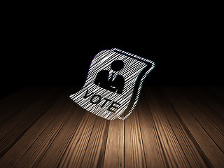 Image showing Political concept: Ballot in grunge dark room