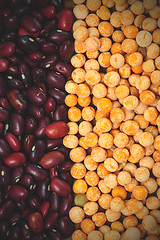 Image showing red bean and green pea