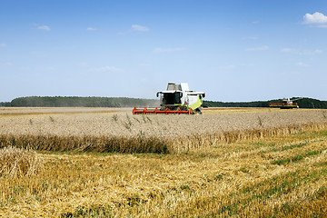 Image showing Harvester in the field  