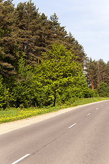 Image showing asphalt road , spring