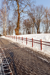 Image showing winter season, the snow  