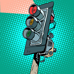 Image showing red traffic light