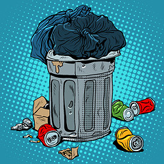 Image showing trash tin cans ecology recycling