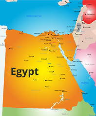 Image showing Vector color map of Egypt 