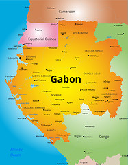 Image showing color map of Gabon