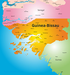 Image showing color map of Guinea-Bissau 