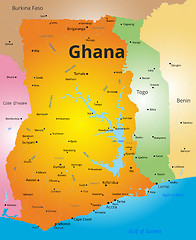 Image showing color map of Ghana 