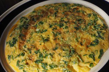 Image showing Parsley cilantro omelette