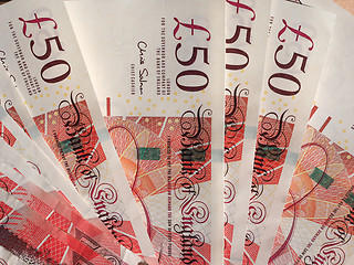 Image showing Fifty Pound notes