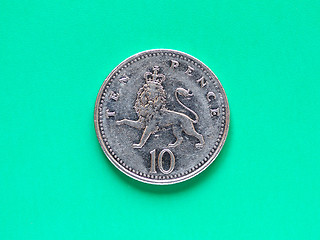 Image showing GBP Pound coin - 10 Pence