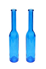 Image showing Blue bottles