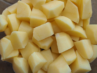 Image showing Diced potato vegetables