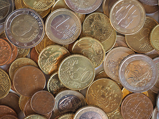 Image showing Euro coins background