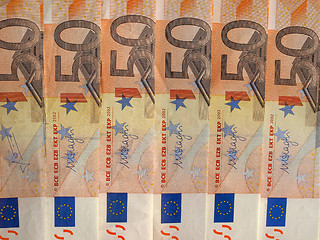 Image showing Fifty Euro notes