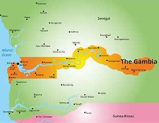 Image showing color map of Gambia 