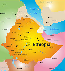 Image showing color map of Ethiopia