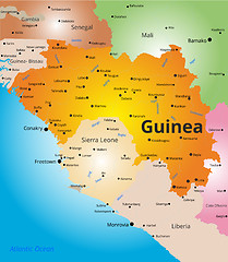 Image showing color map of Guinea