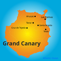 Image showing color map of Grand Canary 