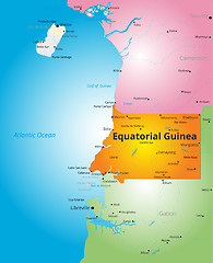 Image showing color map of Equatorial Guinea