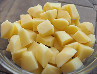 Image showing Diced potato vegetables