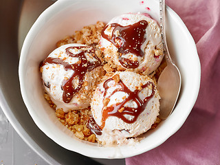 Image showing bowl of ice cream