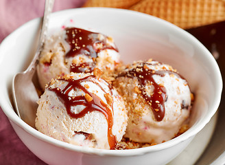 Image showing bowl of ice cream