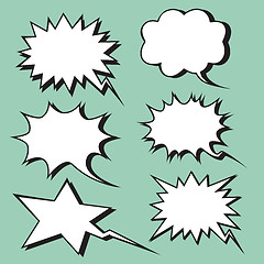 Image showing explosion expression comic bubble retro style