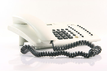 Image showing white telephone