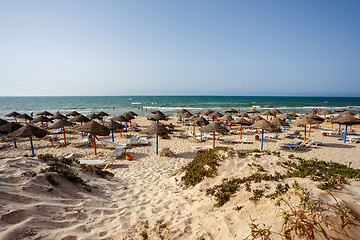 Image showing tunisian beach in luxury hotel