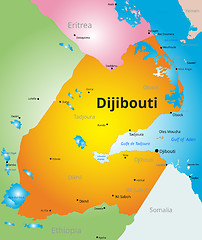 Image showing vector color map of Djibouti 