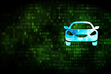 Image showing Vacation concept: Car on digital background