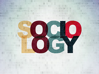 Image showing Studying concept: Sociology on Digital Paper background