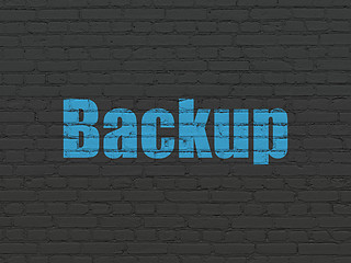 Image showing Database concept: Backup on wall background
