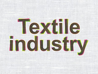 Image showing Manufacuring concept: Textile Industry on fabric texture background