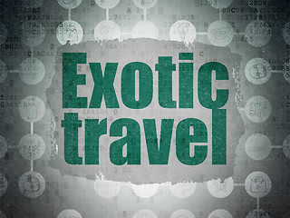 Image showing Travel concept: Exotic Travel on Digital Paper background
