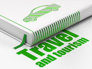 Image showing Tourism concept: book Car, Travel And Tourism on white background