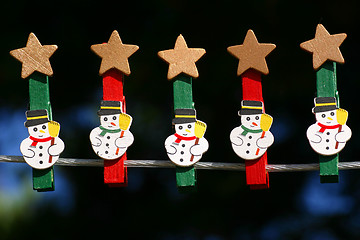 Image showing Christmas-pegs