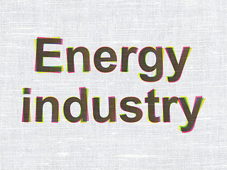 Image showing Industry concept: Energy Industry on fabric texture background