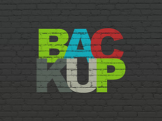 Image showing Database concept: Backup on wall background