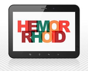 Image showing Healthcare concept: Tablet Pc Computer with Hemorrhoid on  display